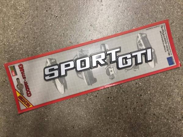 SPORT GTI REAR BADGE EMBLEM MK1 MK2 VINTAGE FONT