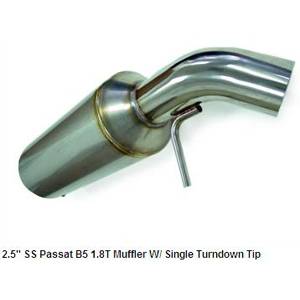 Autotech 2.5" Stainless Passat B5 1.8T Muffler W/ Single Turndown Tip