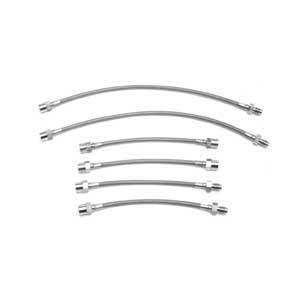 Autotech Stainless Braided Brake Lines - 6pc - Scirocco 16V & MK2 all (except late Jetta 16V)