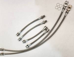 Autotech Stainless Braided Brake Lines - A3 VR6 1996-99 (6 line set)